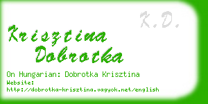 krisztina dobrotka business card